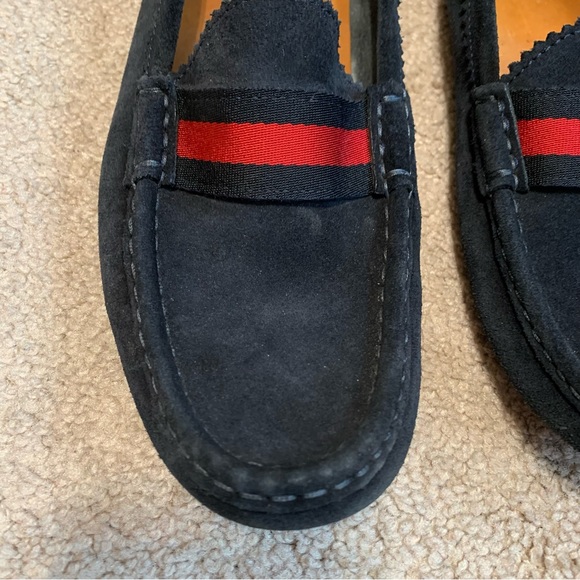 Gucci moccasins drivers loafers blue/red women’s size 38 1/2 - Picture 16 of 16